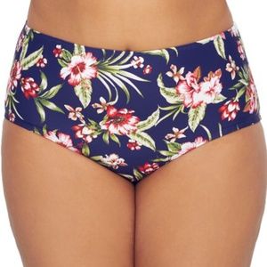 NWT Birdsong Hibiscus Bloom Bikini Bottom, 16W